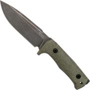 LionSteel T5B-CVG Green Canvas Micarta Black fixed knife