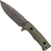 Bild für LionSteel T5B-CVG Green Canvas Micarta Black feststehendes Messer