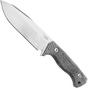 Image for LionSteel T6 Stonewashed, Black Canvas Micarta T6-CVB fixed knife