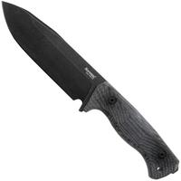 Image for LionSteel T6 Old Black, Black Canvas Micarta T6B-CVB fixed knife