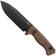 Afbeelding voor LionSteel T6 Old Black, Natural Canvas Micarta T6B-CVN vaststaand mes