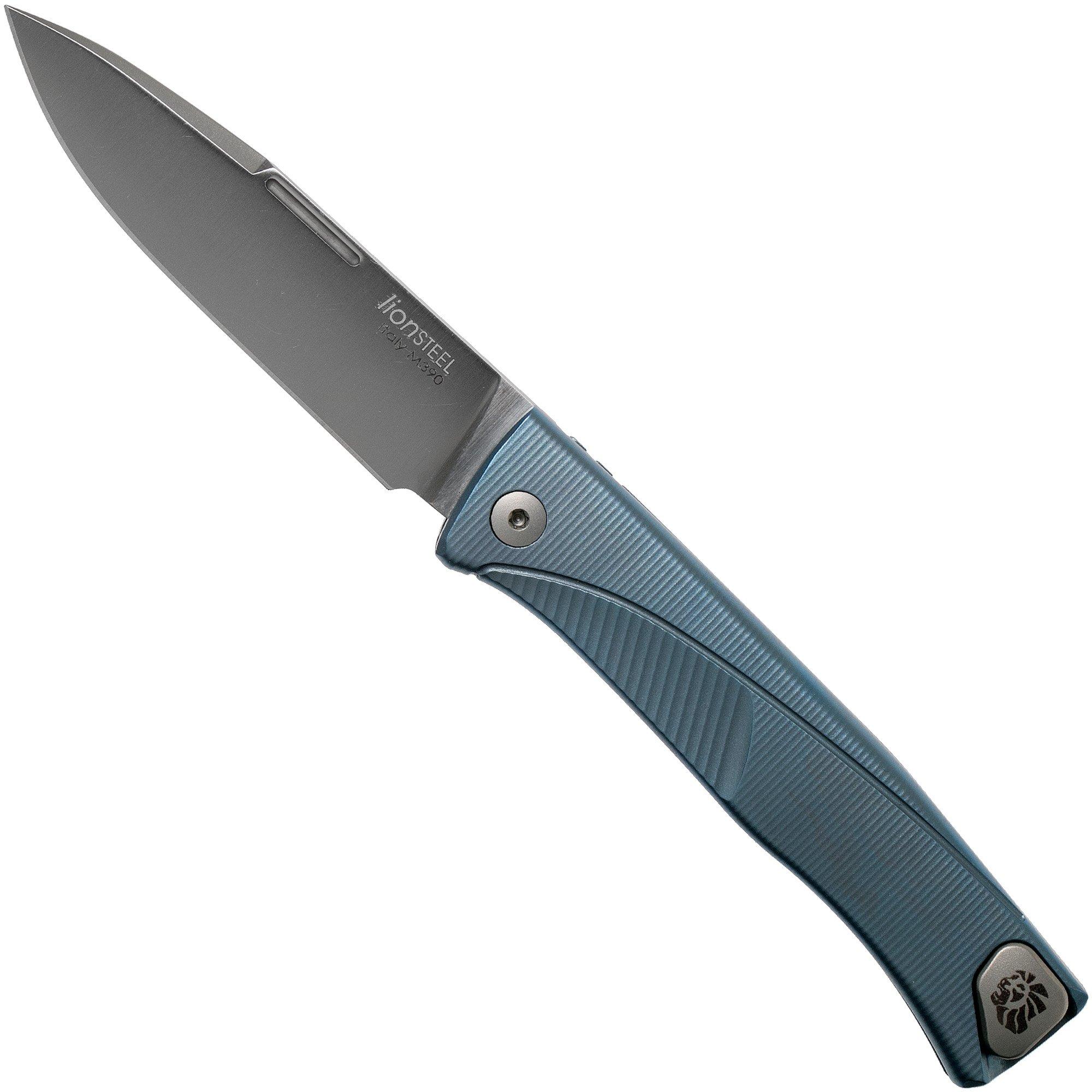 LionSteel Thrill blue titanium integral slipjoint Taschenmesser