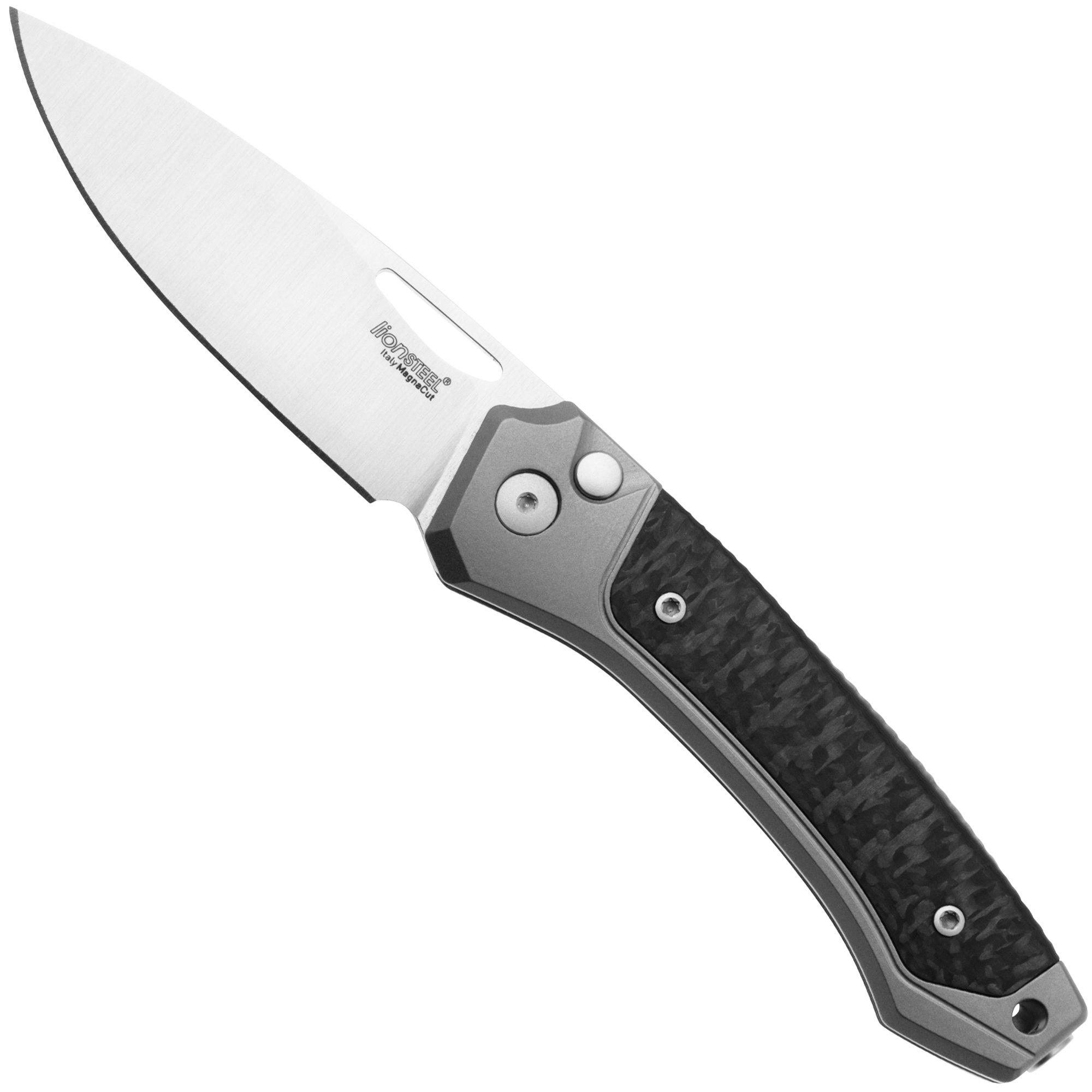 LionSteel Twain TW-GY-CF Titanium, Carbon Fiber, Taschenmesser, Gianni Pauletta Design