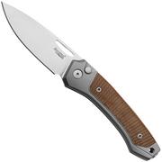 LionSteel Twain TW-GY-CVN Titanium, Natural Canvas Micarta, zakmes, Gianni Pauletta design