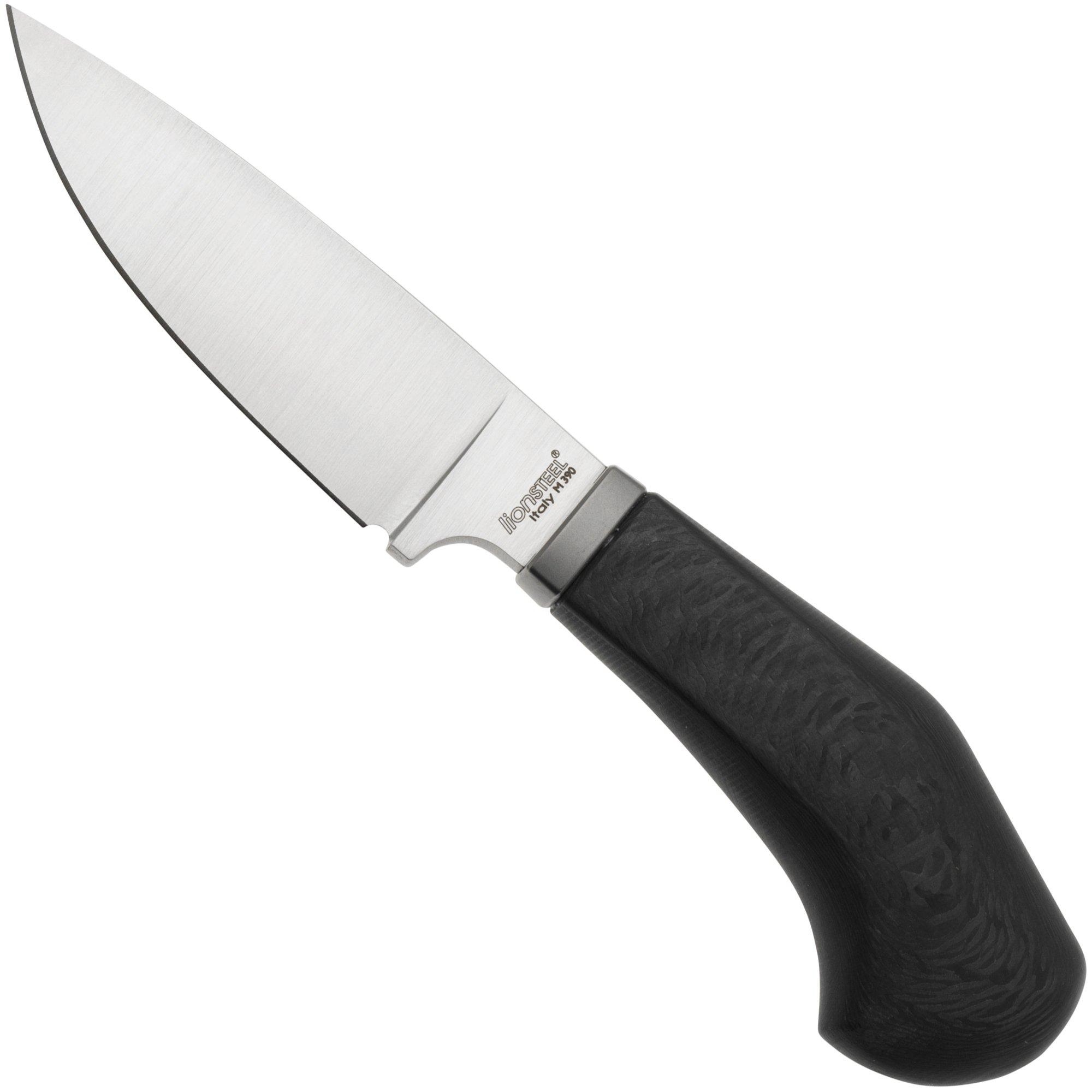 LionSteel Willy WL1-CF, M390 Droppoint Carbon Fiber, feststehendes Messer