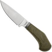 LionSteel Willy WL1-CVG, M390 Droppoint Green Micarta, fixed knife