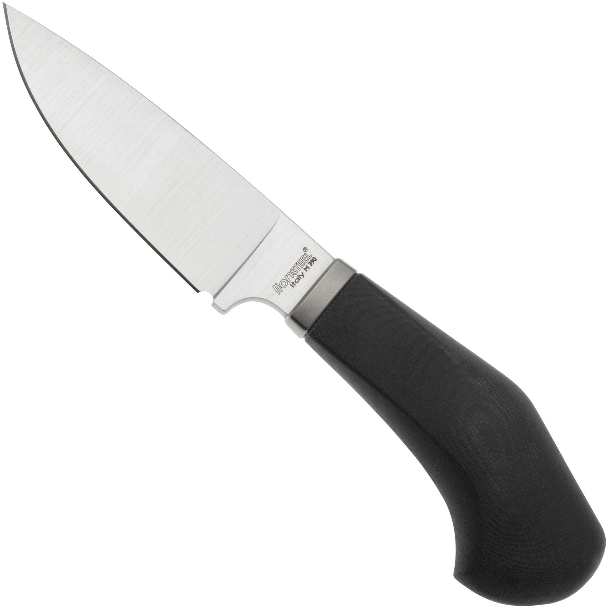 Nóż z głownią stałą LionSteel Willy WL1-GBK, M390 Droppoint Black G10