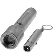 Ledlenser P5R Core + V8, Stainless Steel, Limited Edition, flashlight + keychain flashlight, 500 lumens