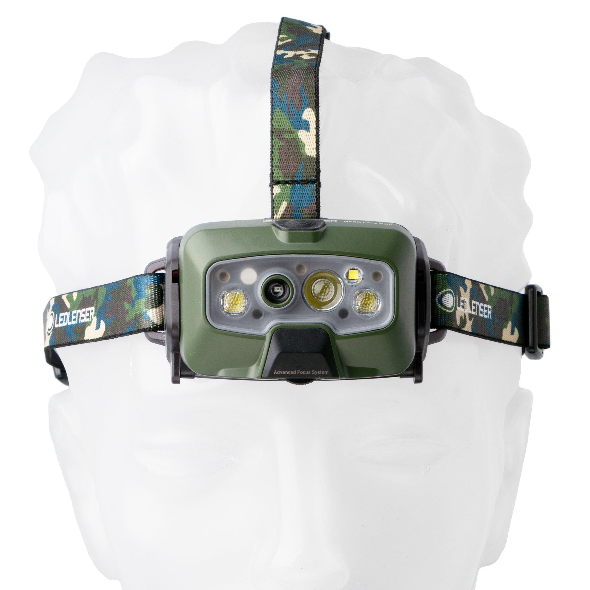 Ledlenser HF8R Core RGB Special Edition, oplaadbare hoofdlamp met Bluetooth, Camo, 1600 lumen