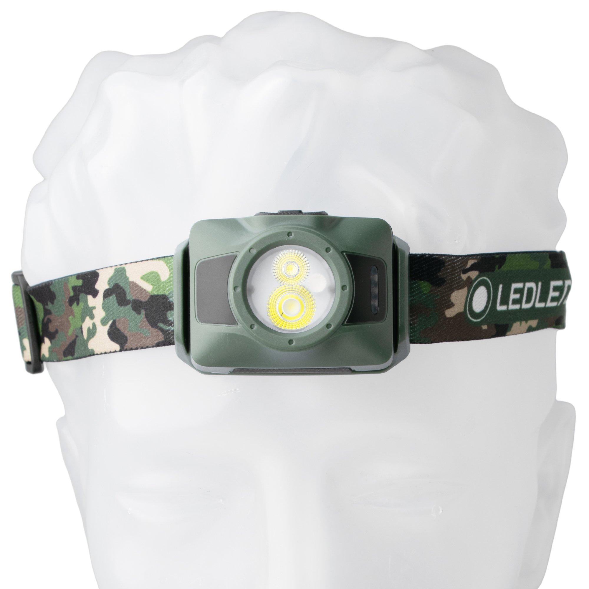 Ledlenser HF4R RGB 503309 Camo, oplaadbare hoofdlamp, 650 lumen