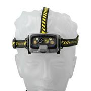 Ledlenser HF8R Work, aufladbare Stirnlampe mit Bluetooth, grau, 1.600 Lumen