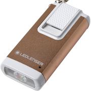 Ledlenser K6R rechargeable keychain flashlight, rose