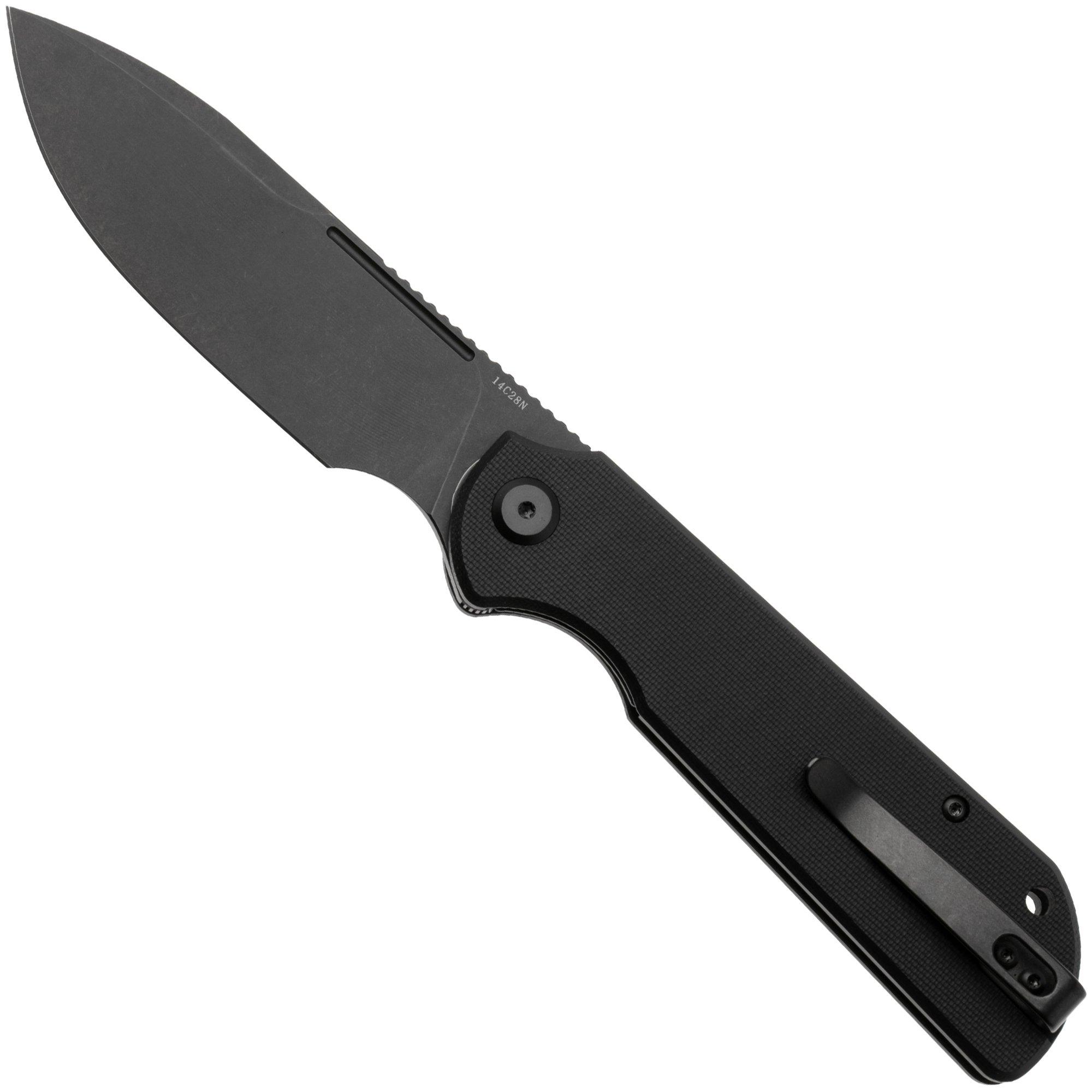 Eutektik Binary BIN-BBW-R Blackwashed 14C28N, Black G10, zakmes
