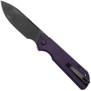Afbeelding voor Eutektik Binary BIN-PBW-L Blackwashed 14C28N, Purple G10, linkshandig zakmes