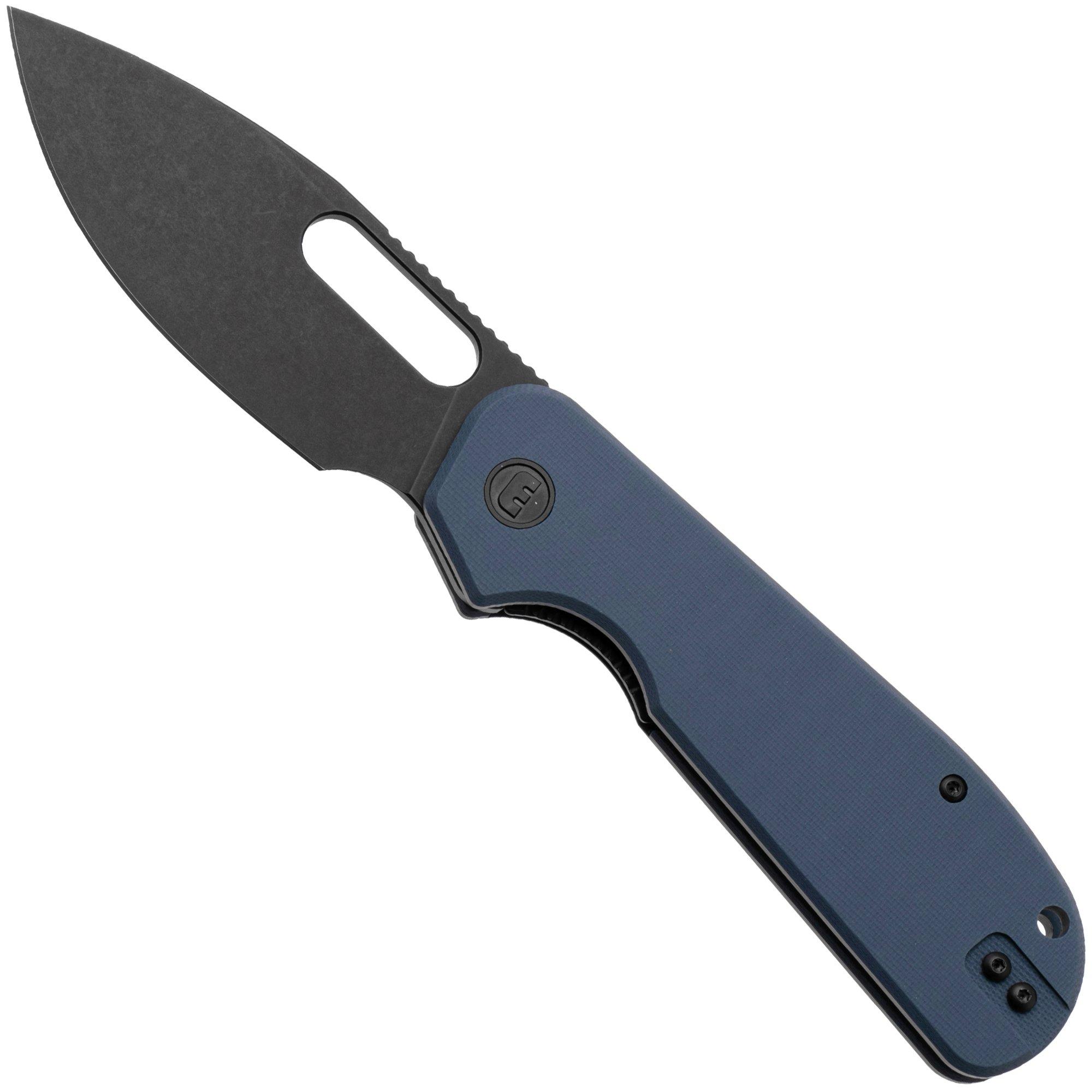 Eutektik EFD EFD-DBW-R Blackwashed 14C28N, Blue G10, zakmes