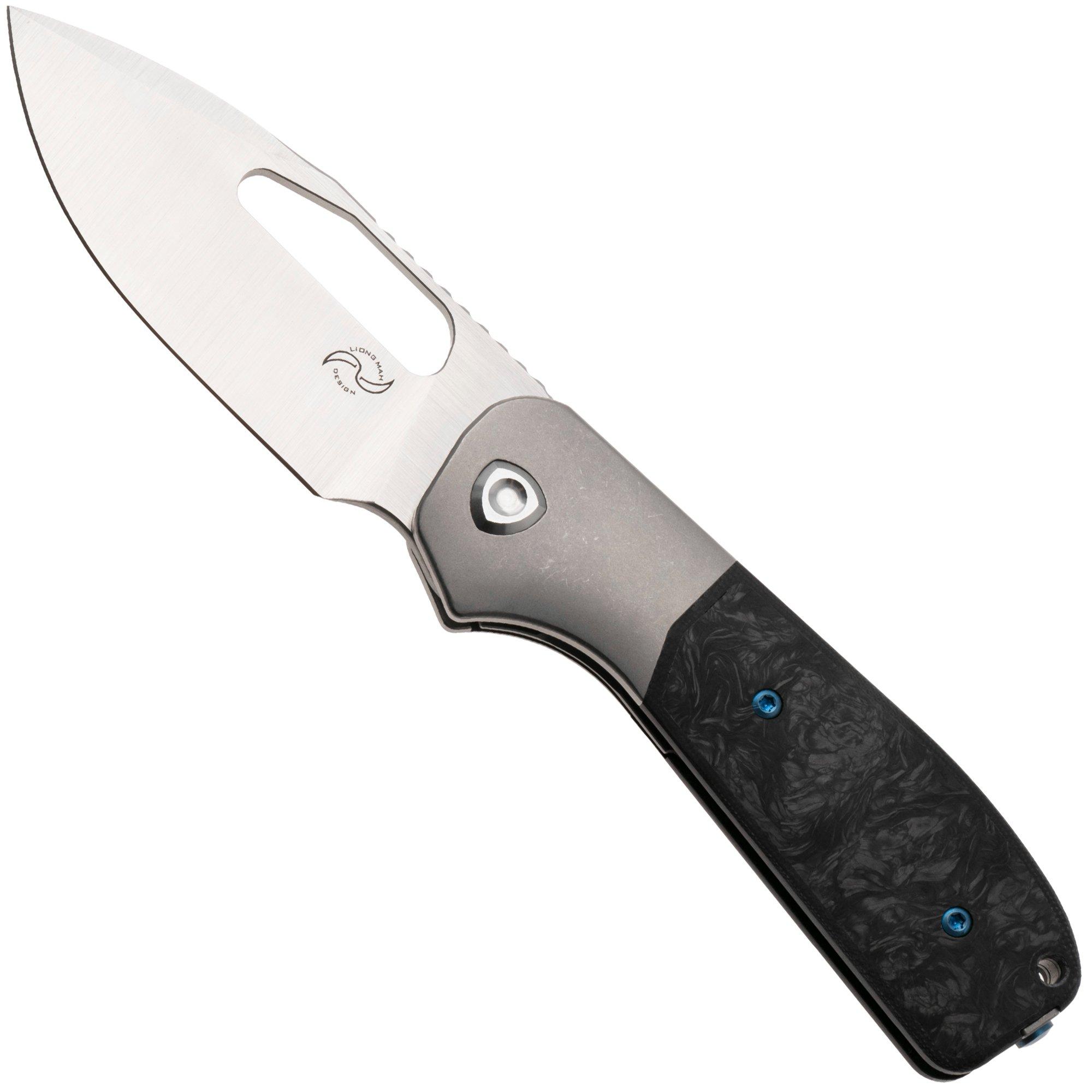 Liong Mah Field Duty 3.5 Satin S90V, Dark Matter Carbonfiber Titanium, pocket knife