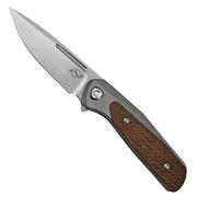 Liong Mah GSD v2 GSD2-BM Burlap Micarta Inlay, couteau de poche