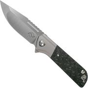 Liong Mah Lanny V2, Marble Carbon Fibre, Satin M390 pocket knife