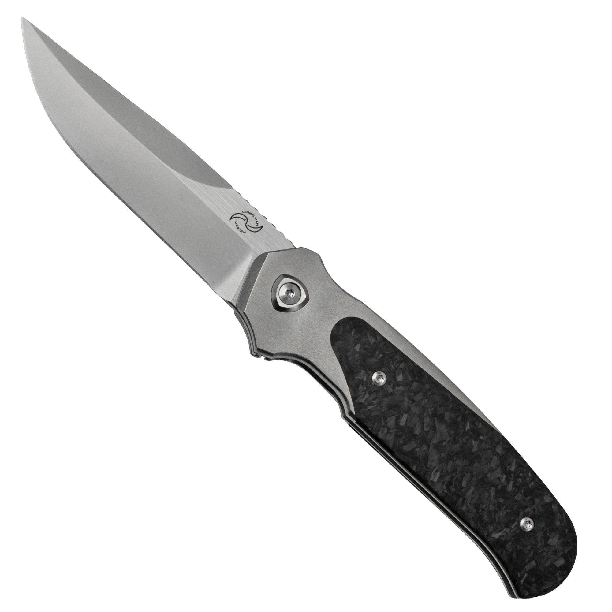 Liong Mah Model 18 M18-CF Marble Carbon Fiber pocket knife