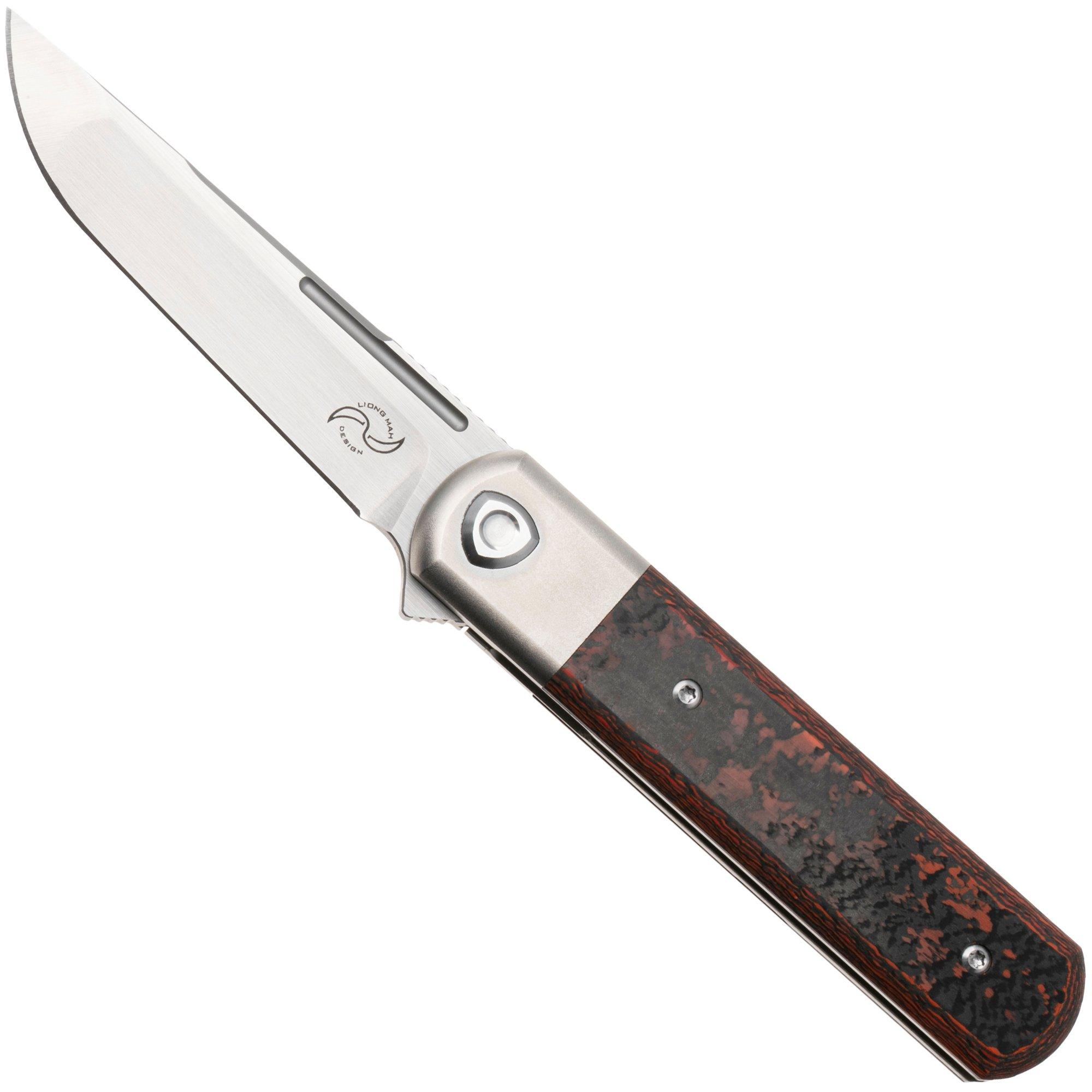 Liong Mah Tanto One, Satin M390, Mars Valley Carbonfiber Titanium, coltello da tasca