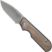  Liong Mah Traveller Spearpoint Green Canvas Micarta couteau de poche