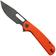 Afbeelding voor Eutektik Trinity TRI-OBW-R Blackwashed 14C28N, Orange G10, zakmes