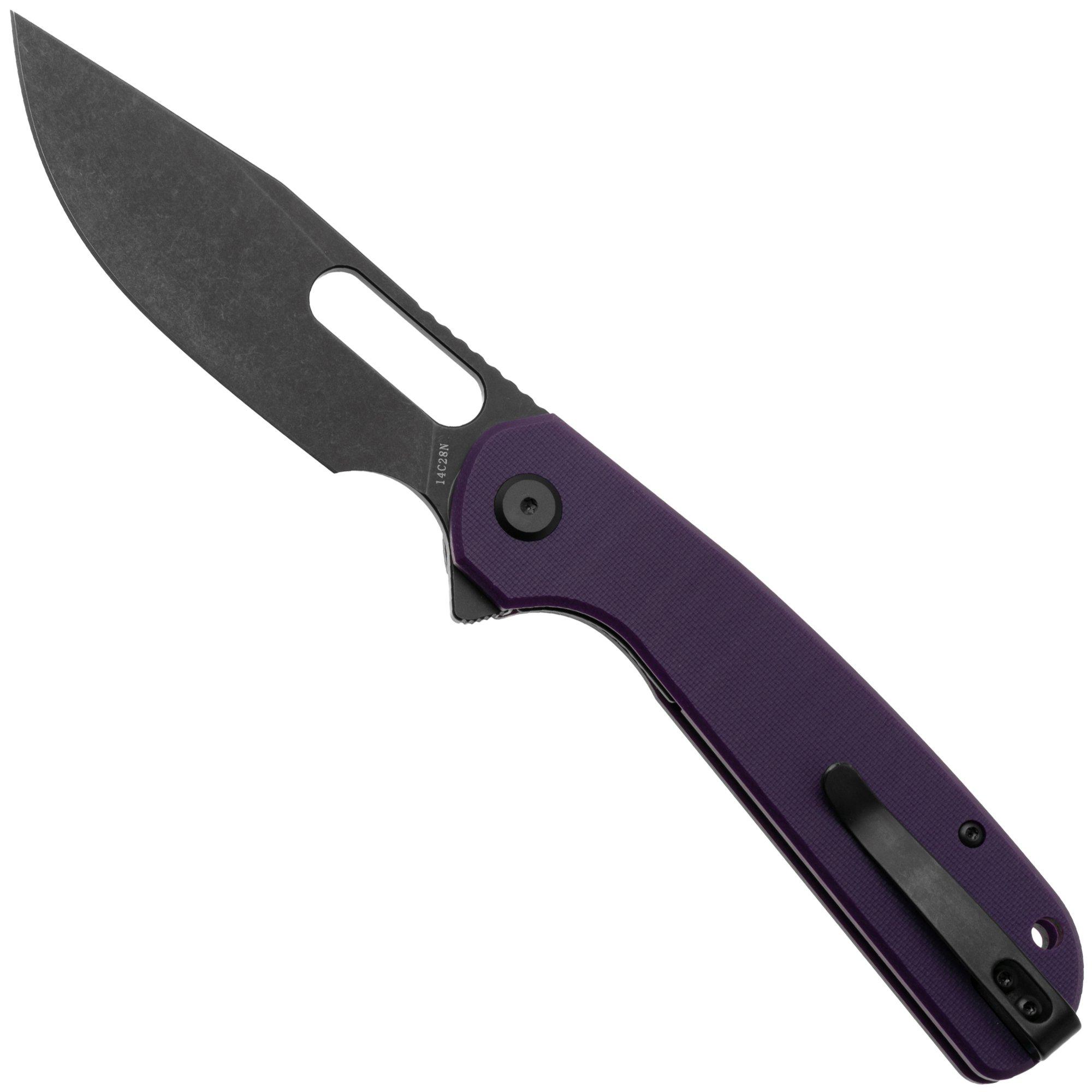 Eutektik Trinity TRI-PBW-R Blackwashed 14C28N, Purple G10, zakmes