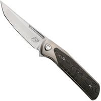 Immagine per Liong Mah Warrior 3, Satin M390, Gold Camo Carbonfiber Titanium, coltello da tasca