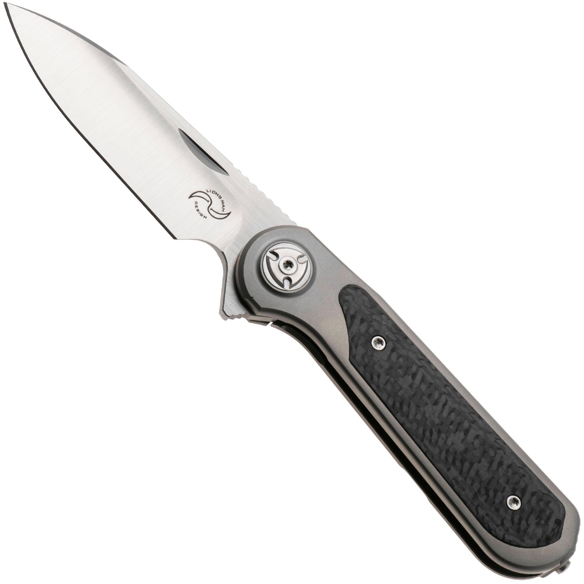 Liong Mah Zulu Black Canvas Micarta pocket knife | Advantageously