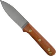 LT Wright Genesis Flat Grind, A2, Matte Natural Micarta, Leather sheath, cuchillo bushcraft