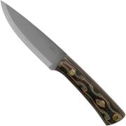 LT Wright Gary Wines Bushcrafter, O1, Matte Python Micarta, Leather sheath, bushcraftmes