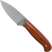 LT Wright Patriot, A2, Polished Natural Micarta, Red Liners, Leather sheath, outdoor knife