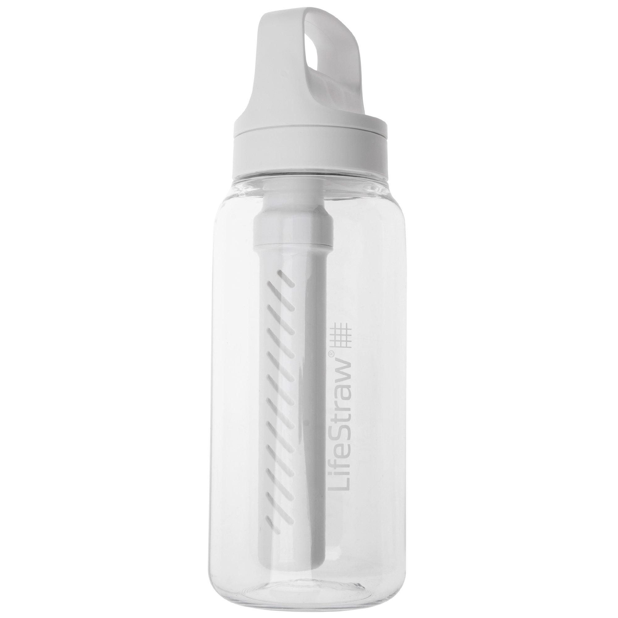 LifeStraw Go Polar White GO-1L-WHT BPA-Free Plastic, garrafa de água com filtro de 2 fases, 1L