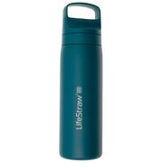 LifeStraw Go Laguna Teal GOST-530ML-TEAL Stainless Steel, gourde avec filtre de niveau 2, 530 ml