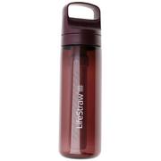 LifeStraw Go Merlot Me Away GO-650ML-MERL BPA-Free Plastic, garrafa de água com filtro de 2 fases, 650 ml 