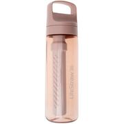 LifeStraw Go Cherry Blossom Pink GO-650ML-PNK BPA-Free Plastic, Wasserflasche mit 2-Stage Filter, 650 ml