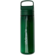 LifeStraw Go Terrace Green GO-650ML-TERGRN BPA-Free Plastic, botella de agua con filtro de 2 fases, 650 ml