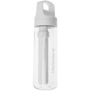 LifeStraw Go Polar White GO-650ML-WHT BPA-Free Plastic, Wasserflasche mit 2-Stage Filter, 650 ml