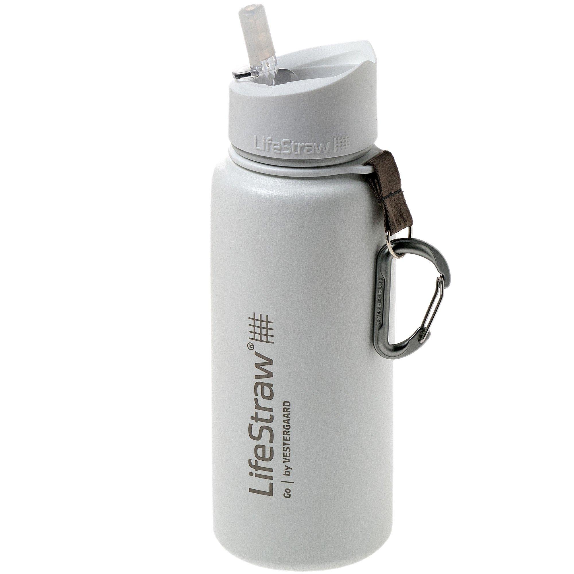 Lifestraw Water Filter Bottle Go Stainless Steel 700ml White