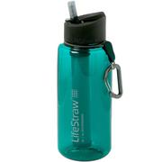 LifeStraw Go 2-stage botella de agua con filtro de 1 litro, verde azulado
