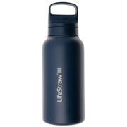 LifeStraw Go Aegean Sea GOST-1L-SEA Stainless Steel, garrafa de água com filtro de 2 fases, 1L