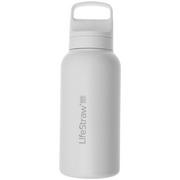 LifeStraw Go Polar White GOST-1L-WHT Stainless Steel, Wasserflasche mit 2-Stage Filter, 1L