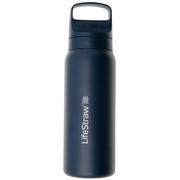 LifeStraw Go Aegean Sea GOST-650ML-AGSEA Stainless Steel, botella de agua con filtro de 2 fases, 650 ml