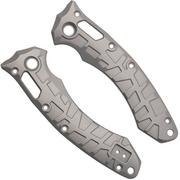 Afbeelding voor Lex Custom Microtech Amphibian Scales AMPHGBB Glass Bead Polished Titanium, handgreepschalen