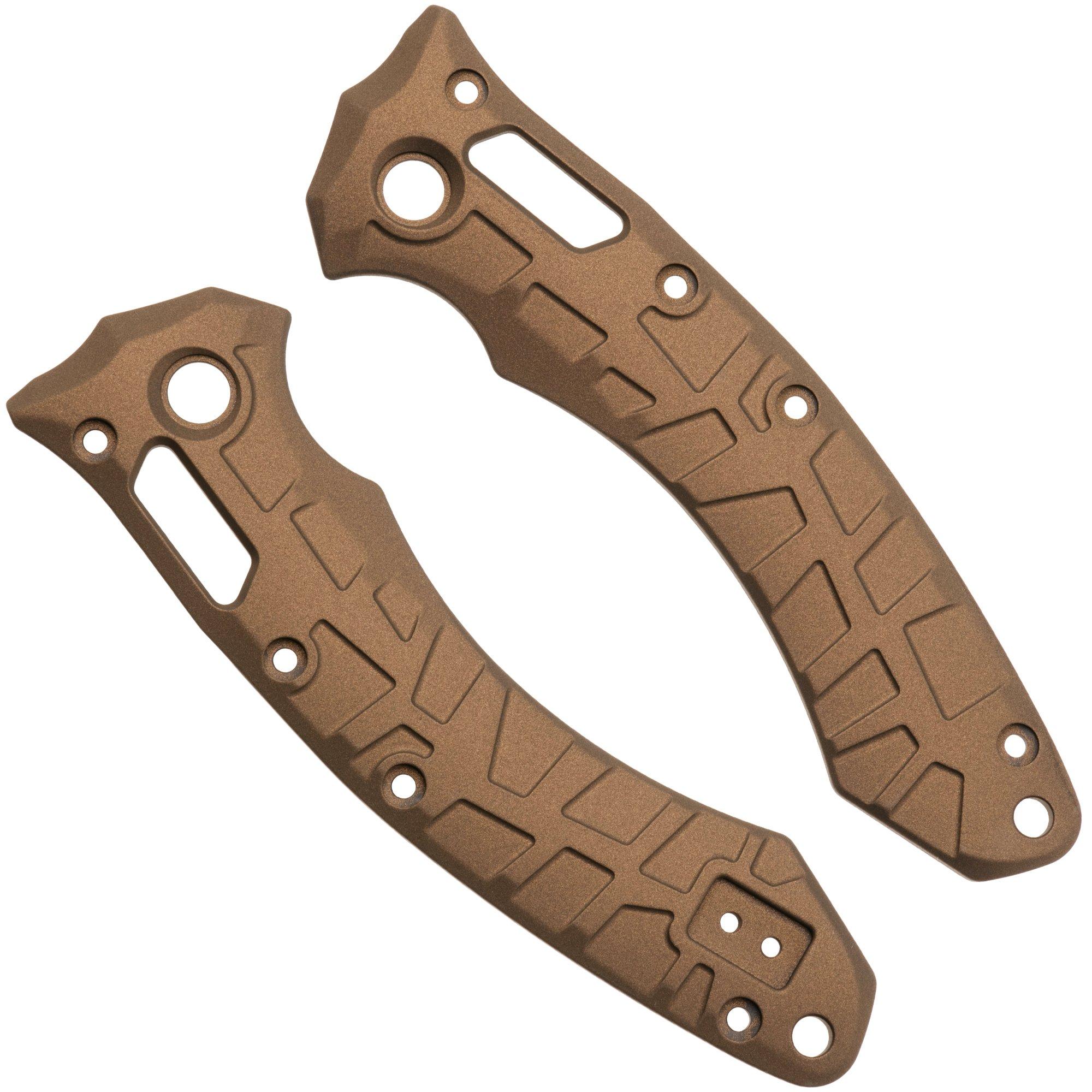 Lex Custom Microtech Amphibian Scales AMPHH148 Cerakote Burnt Bronze Titanium, Griffschalen