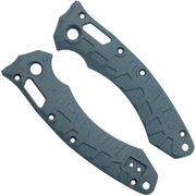 Afbeelding voor Lex Custom Microtech Amphibian Scales AMPHH185 Cerakote Blue Titanium, handgreepschalen