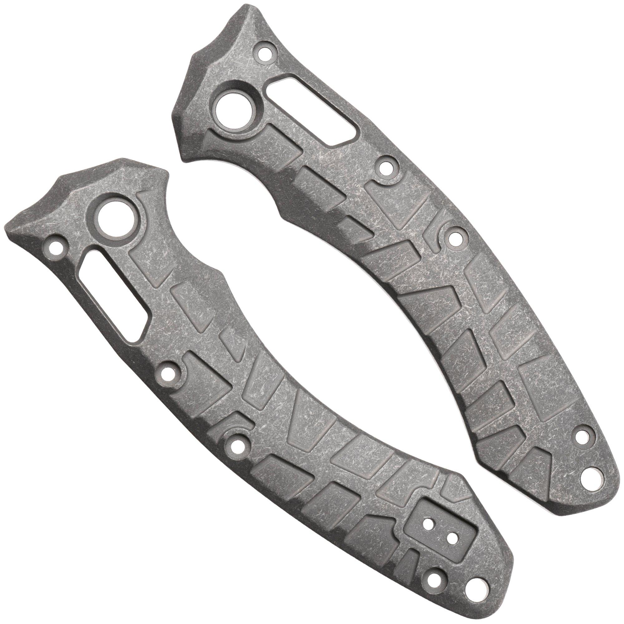 Lex Custom Microtech Amphibian Scales AMPHSW Stonewashed Titanium, Griffschalen