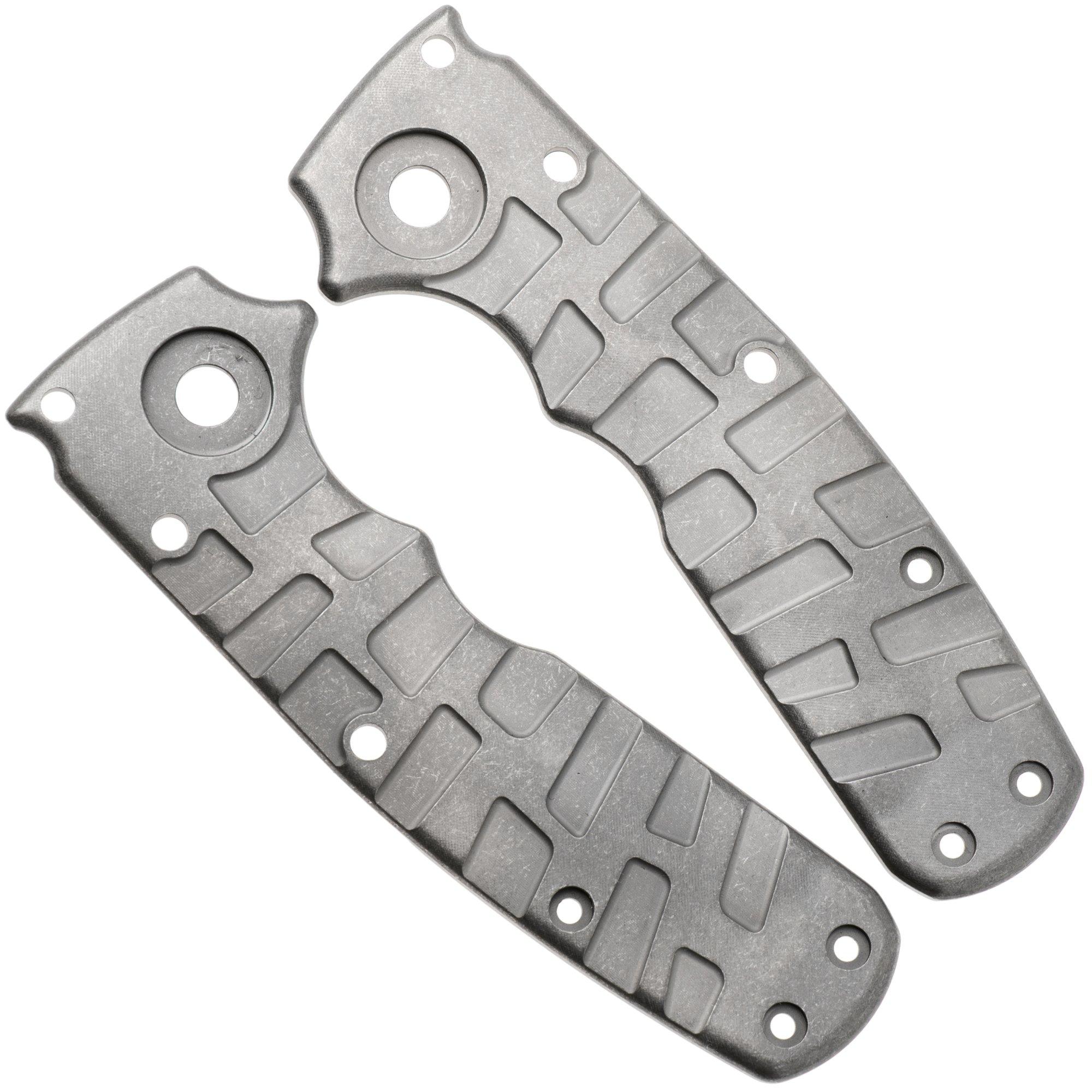Lex Custom Demko Shark-Cub Scales Stonewashed Titanium, handle scales