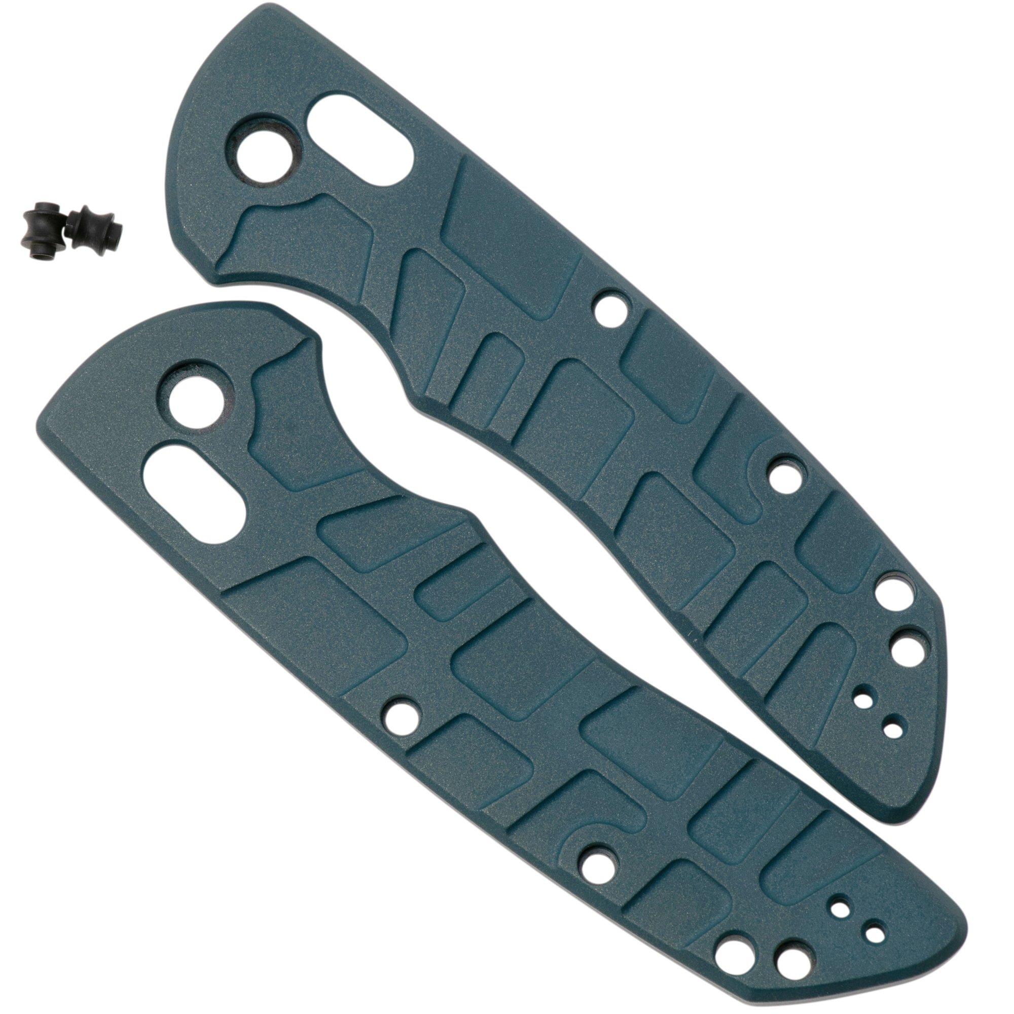 Lex Custom Hogue Deka Scales HODEH185 Turtle Blue Titanium, Griffschalen