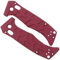 Image for Lex Custom Benchmade Mini Adamas Scales MATH320 Turtle Cranberry Frost Titanium, handle scales